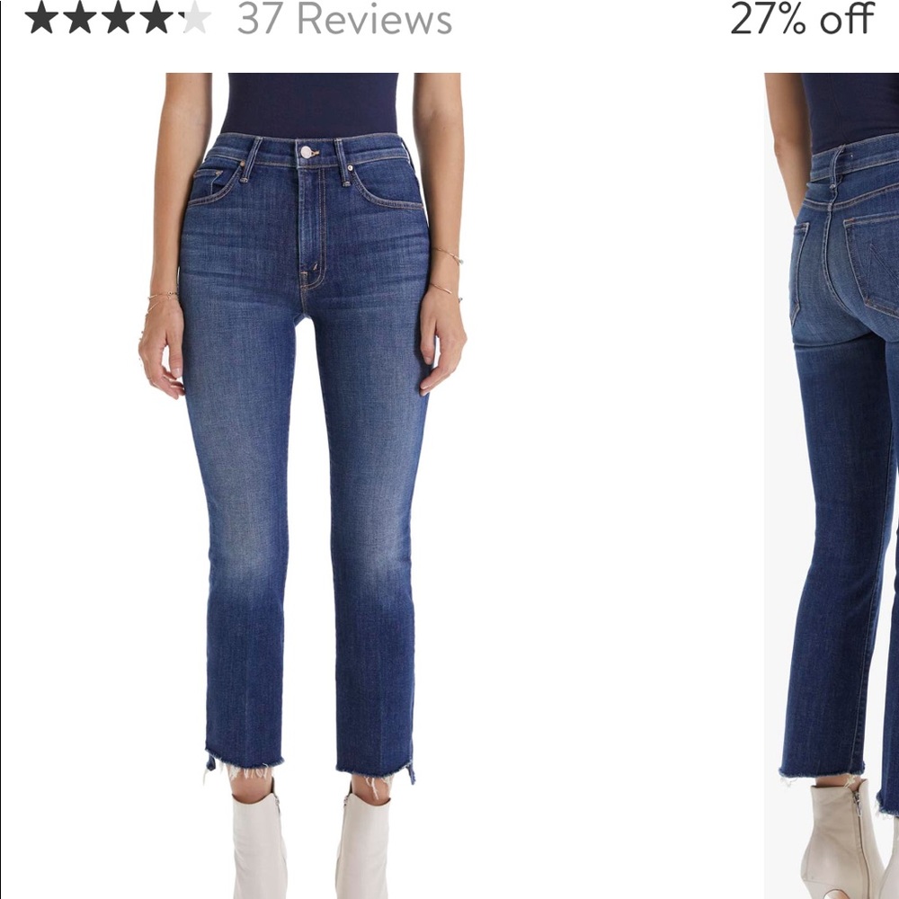 Mother the insider crop step fray Jeans